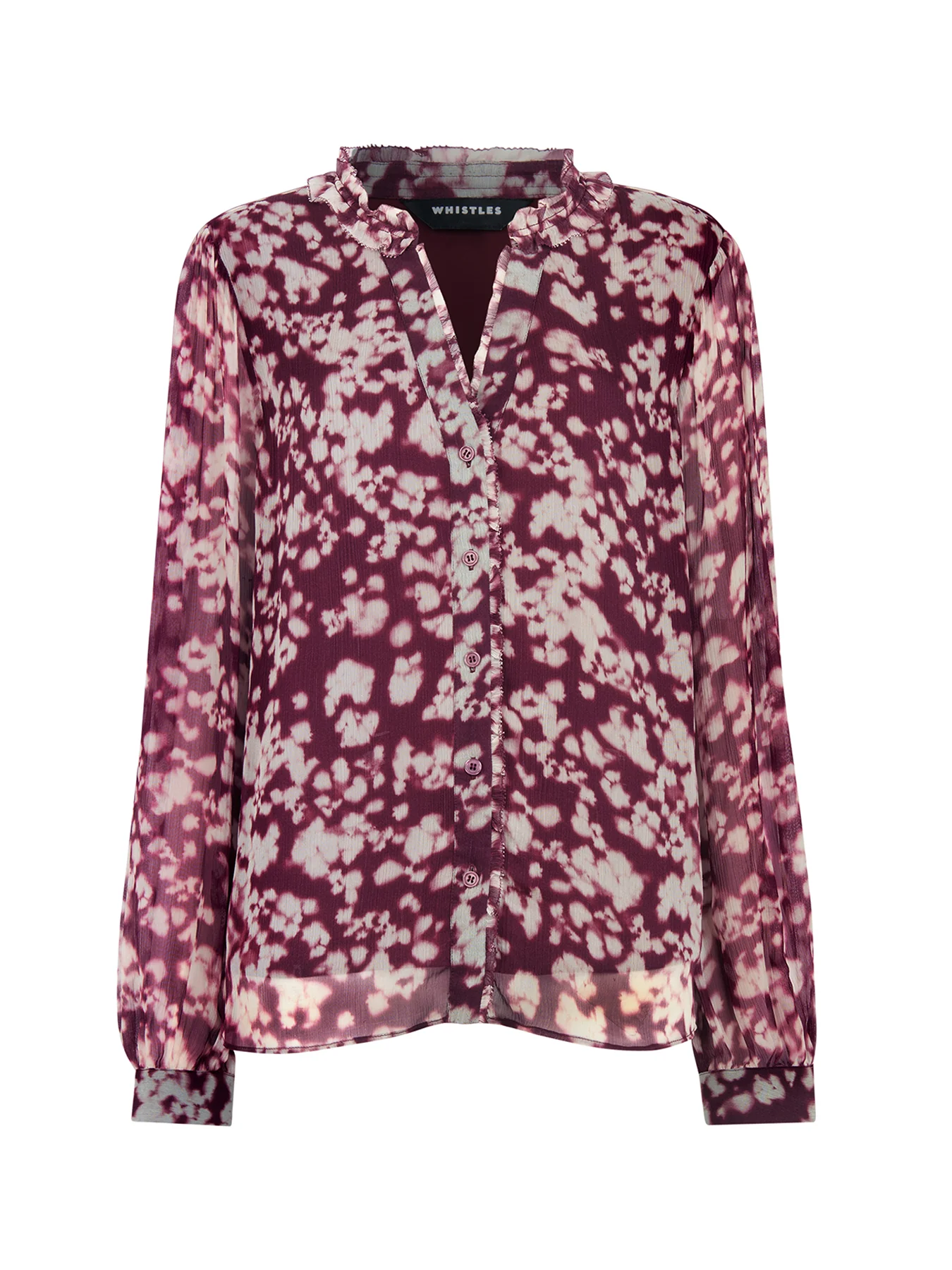 Inky Floral Long Sleeve Blouse Multi - Image 3