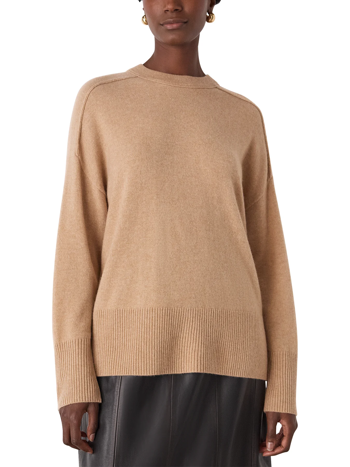 Seam Detail Crew Knit Neutral - Image 2