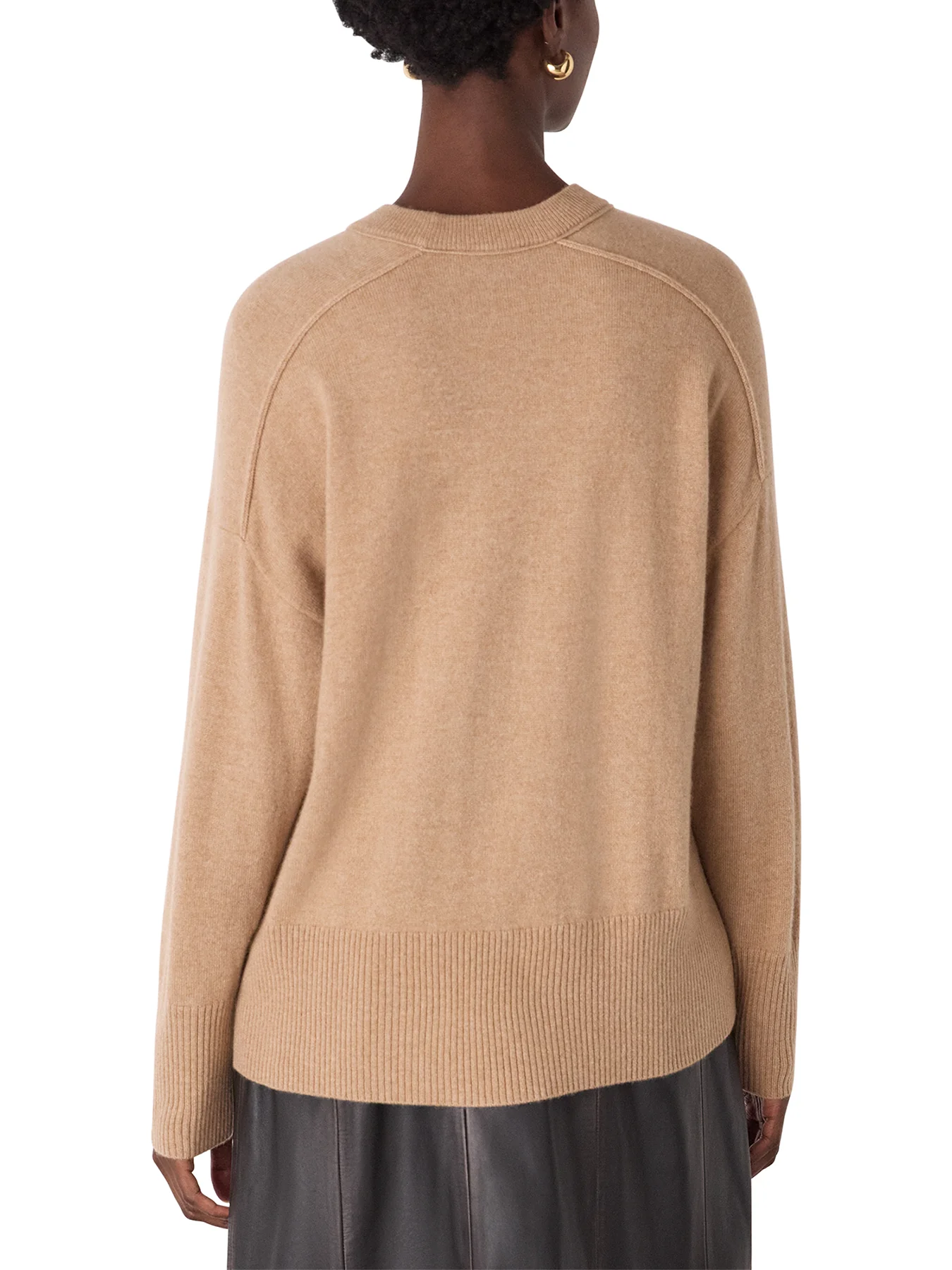 Seam Detail Crew Knit Neutral - Image 3