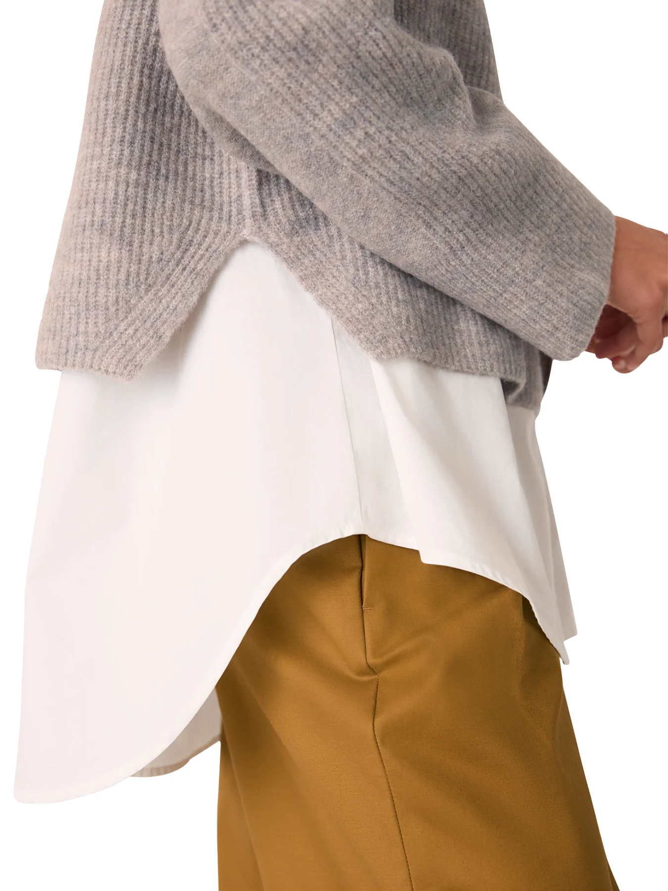 Aria Wool Mix Crew Knit Beige - Image 4
