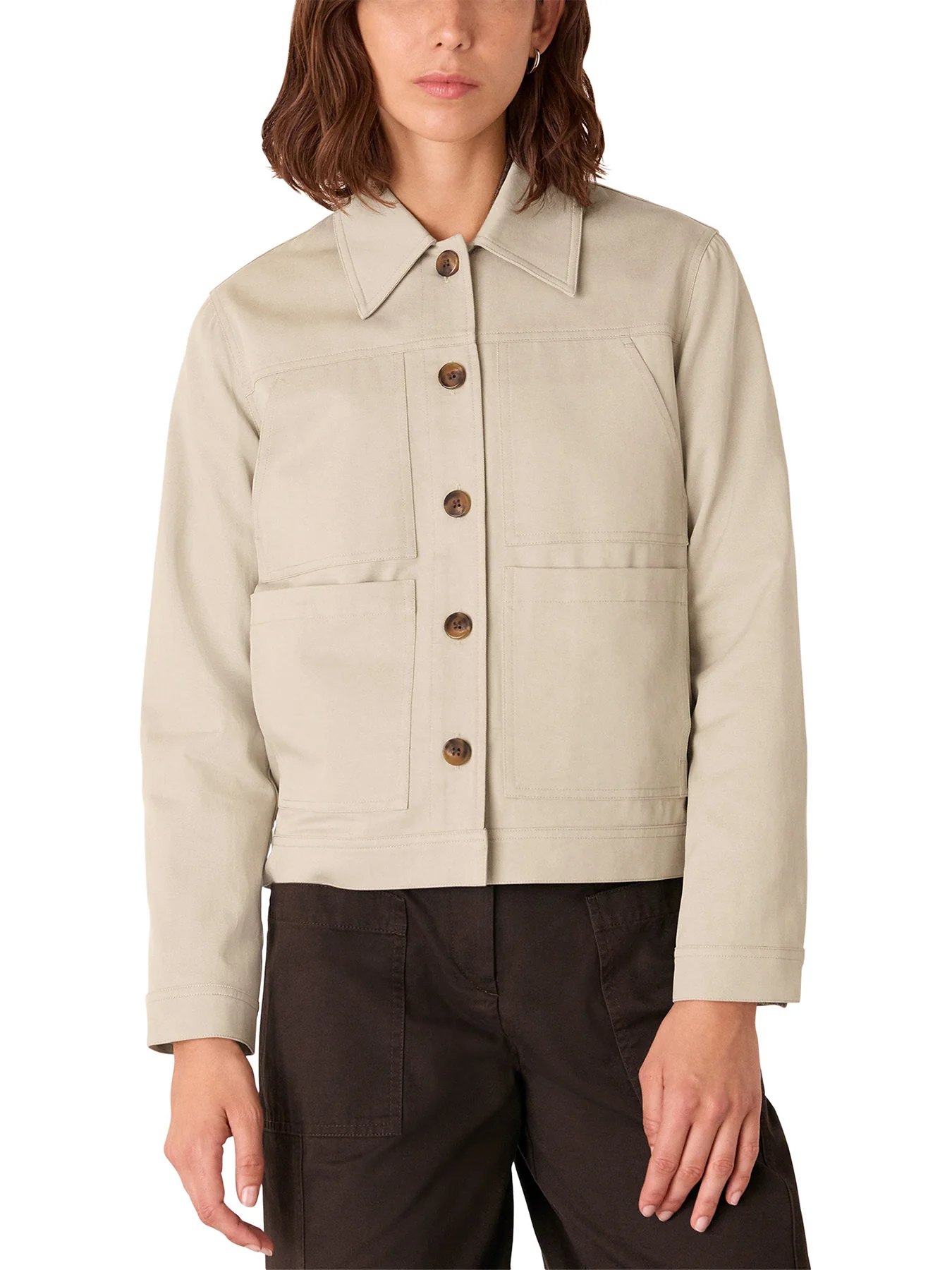 Mia Pocket Detail Jacket Beige - Image 2