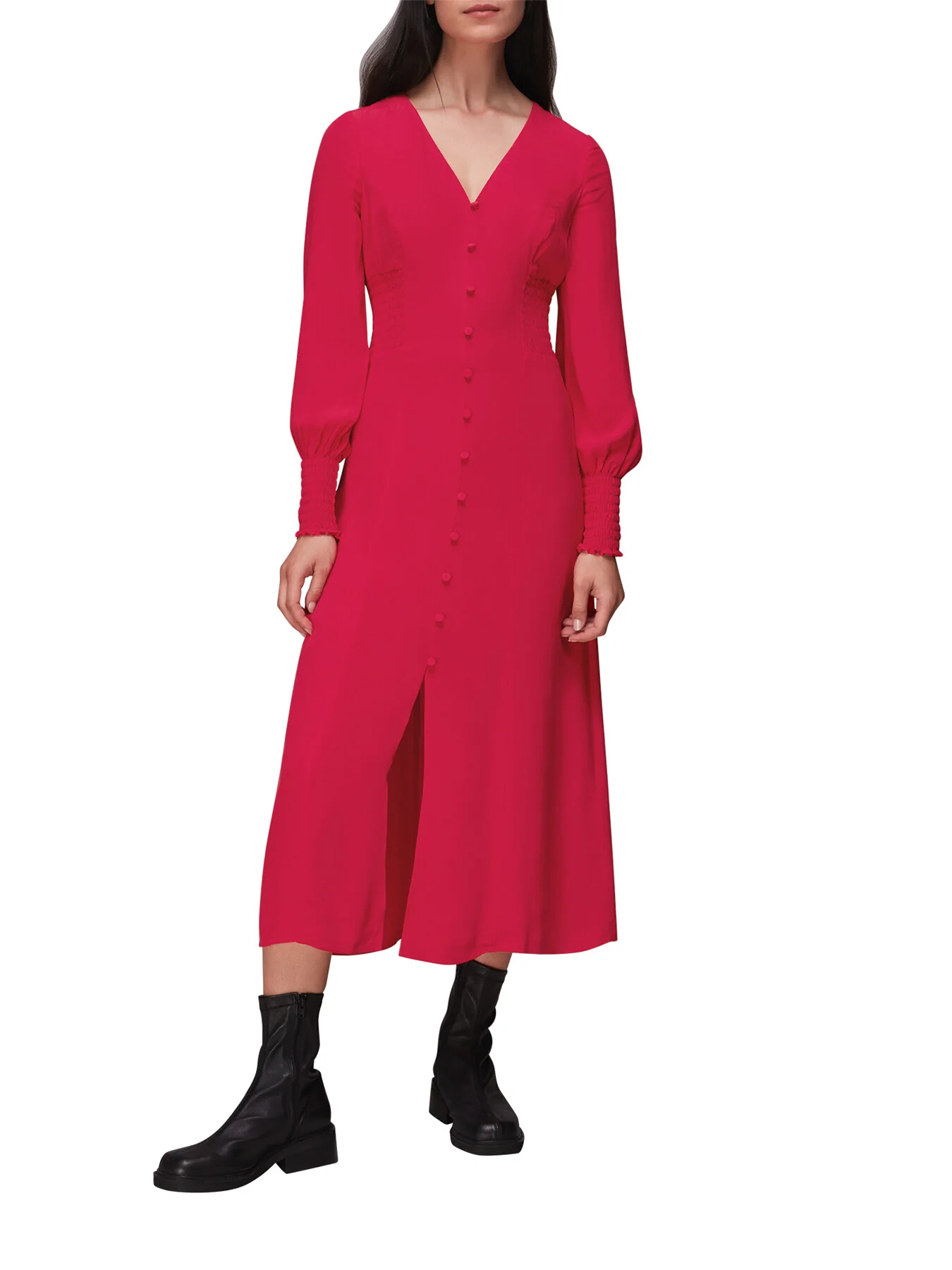 Ilana Shirred Midi Dress - Image 2