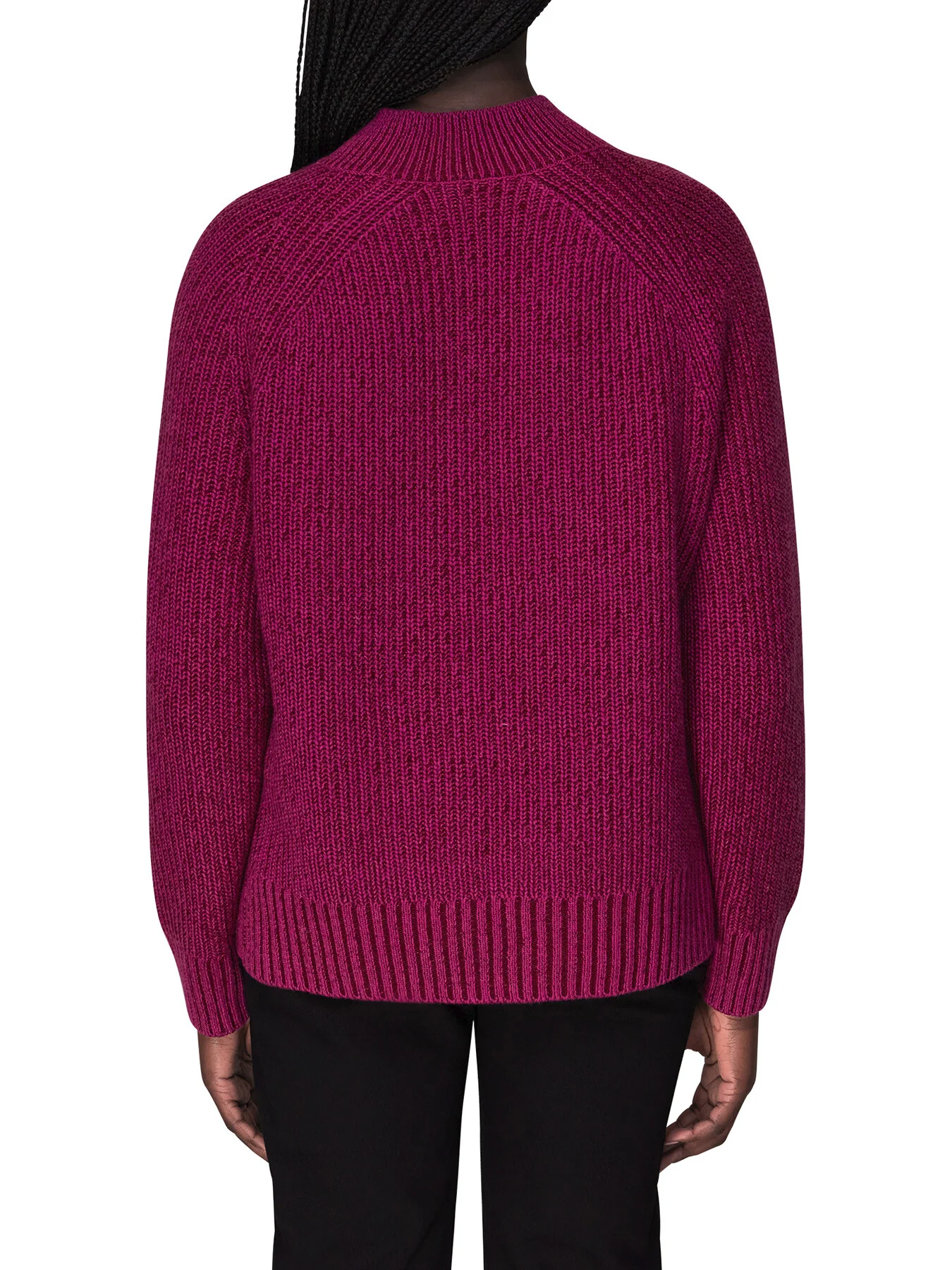 Plated Rib V Neck Jumper - Image 3