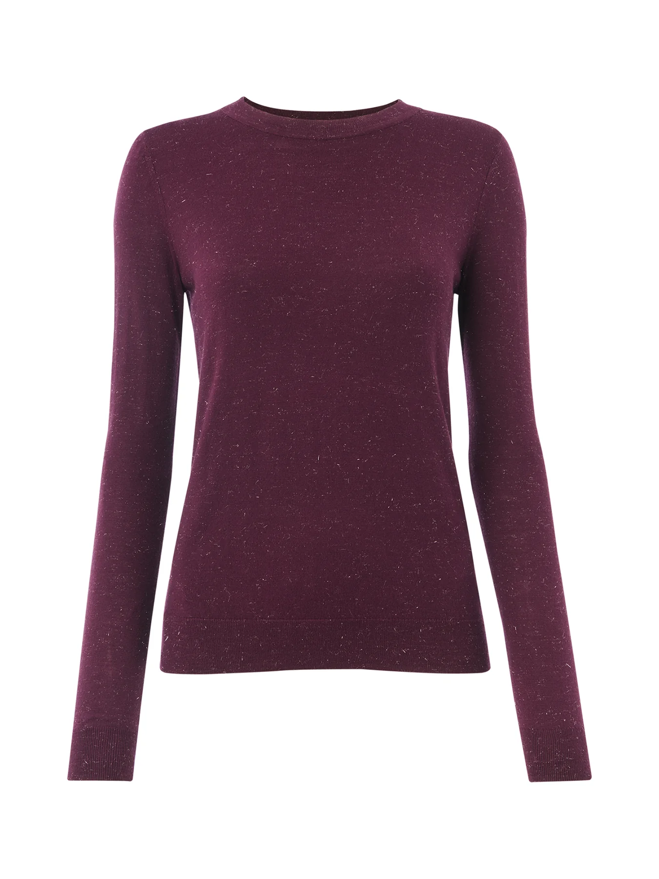 Sparkle Crew Neck Jumper Burgundy