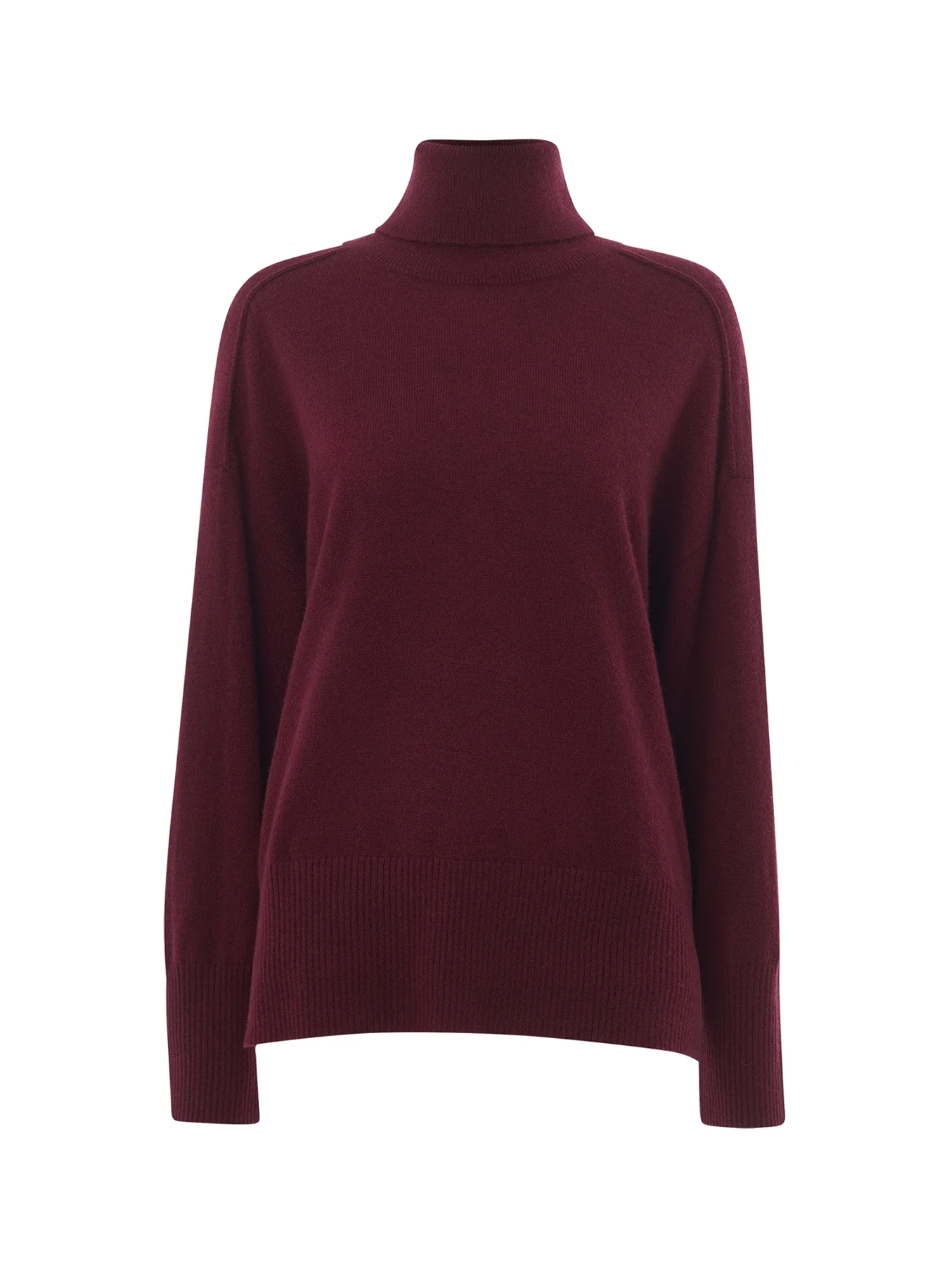 Seam Roll Neck Knit Red