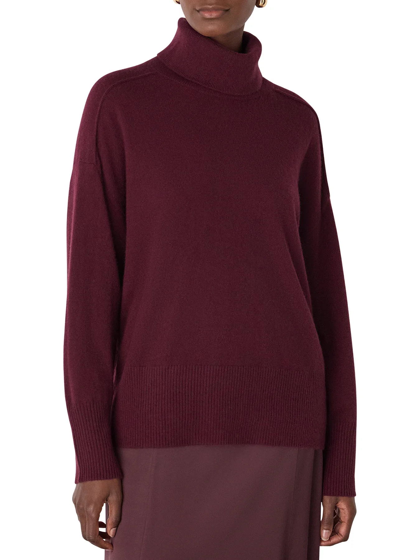 Seam Roll Neck Knit Red - Image 2