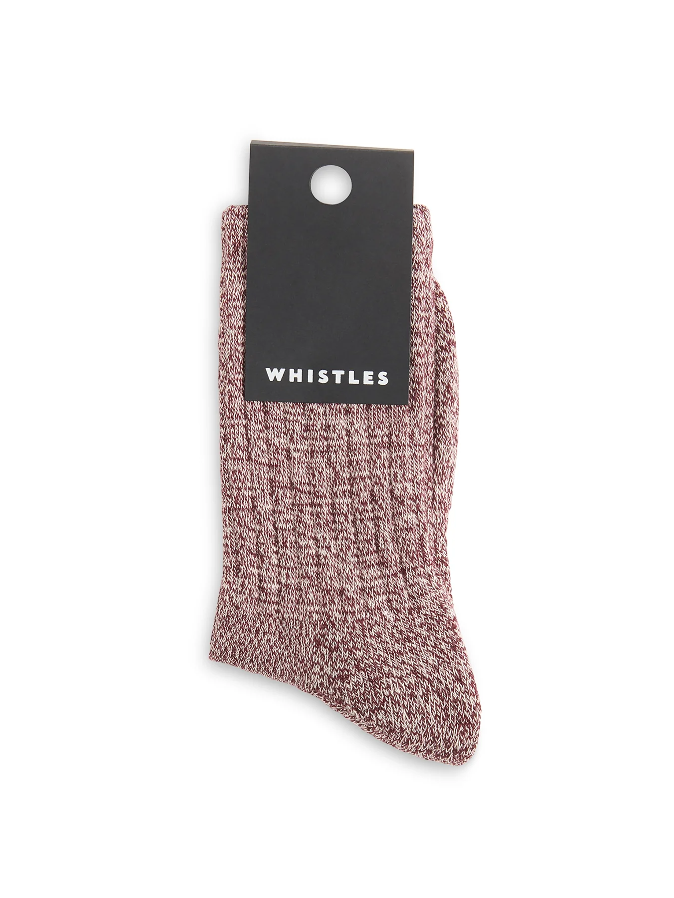 Chunky Marl Sock Red