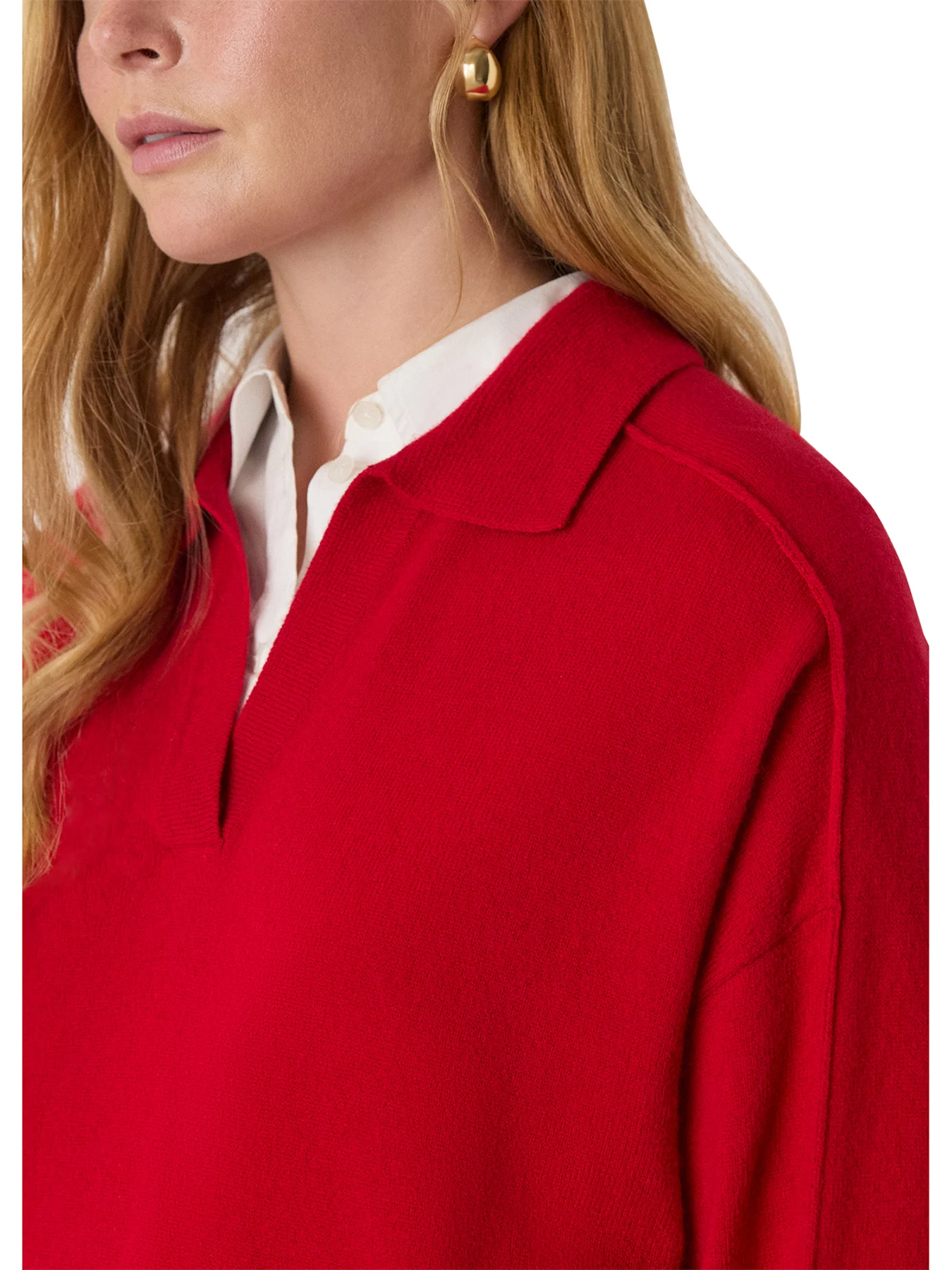 Wool Collar Neck Knit Cream - Image 4