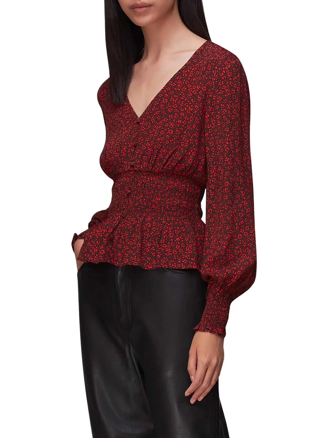 Pansy Dot Jenny Peplum Top - Image 2