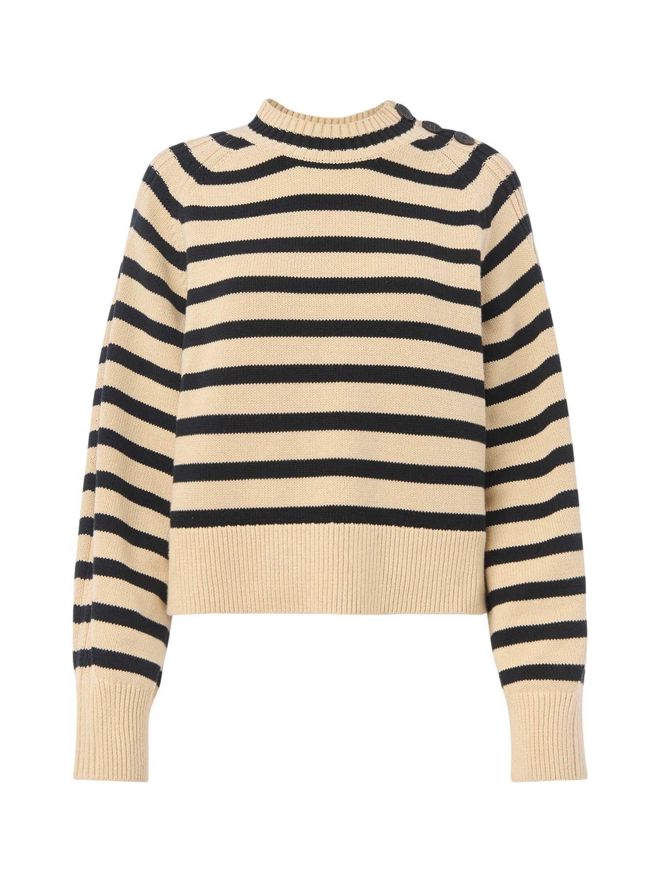 Stripe Detail Cotton Knit
