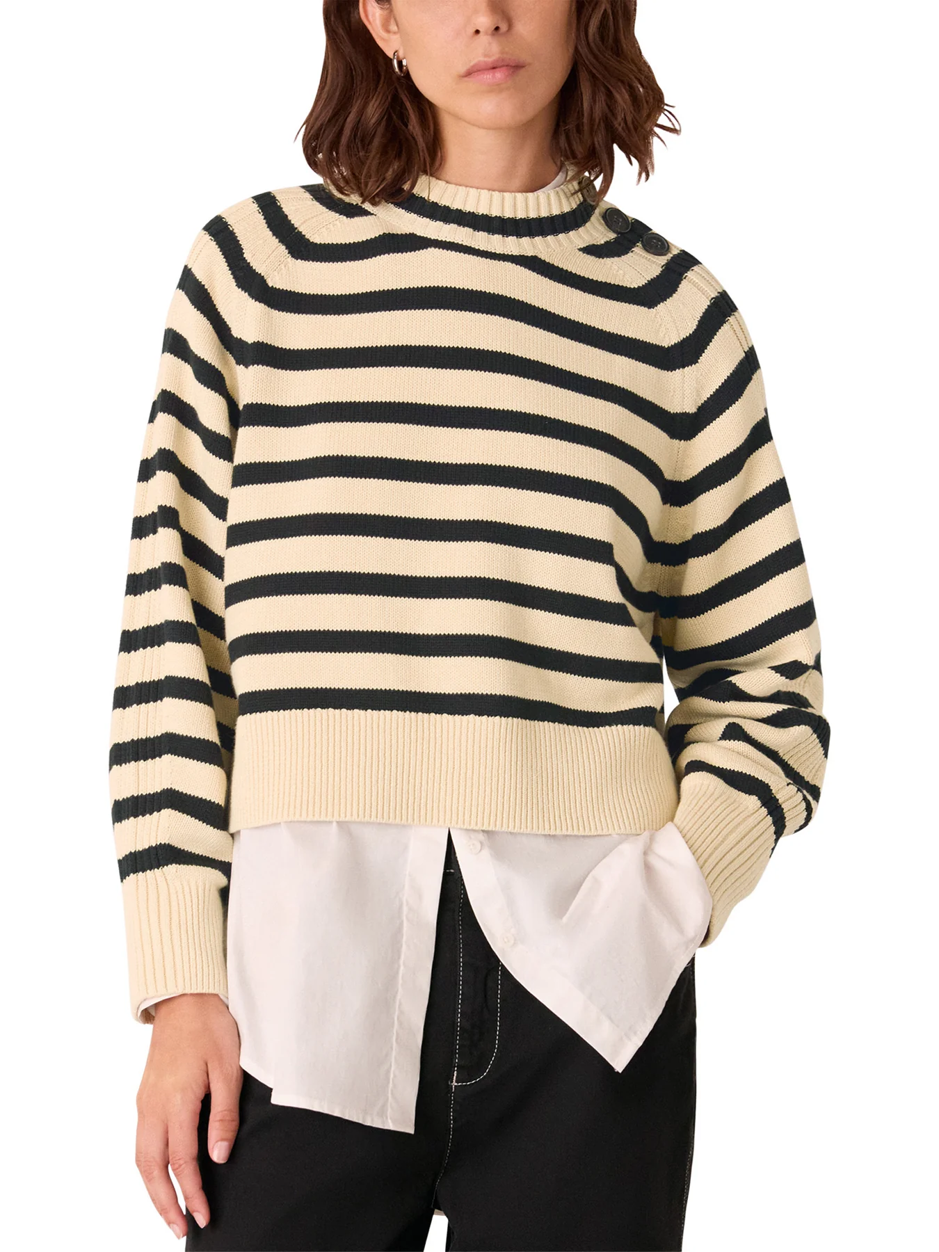 Stripe Detail Cotton Knit - Image 2