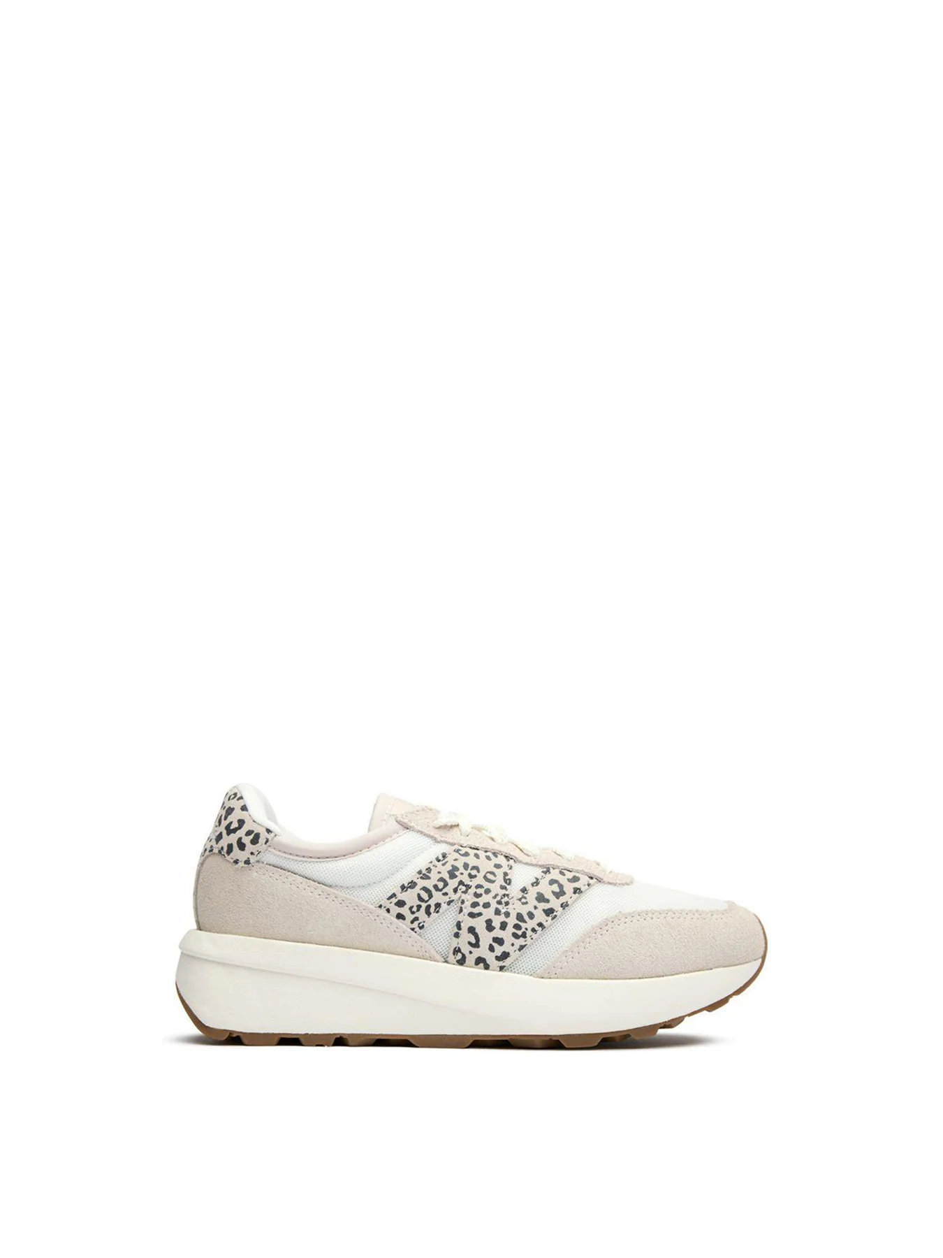 370 Trainers White Leopard Print