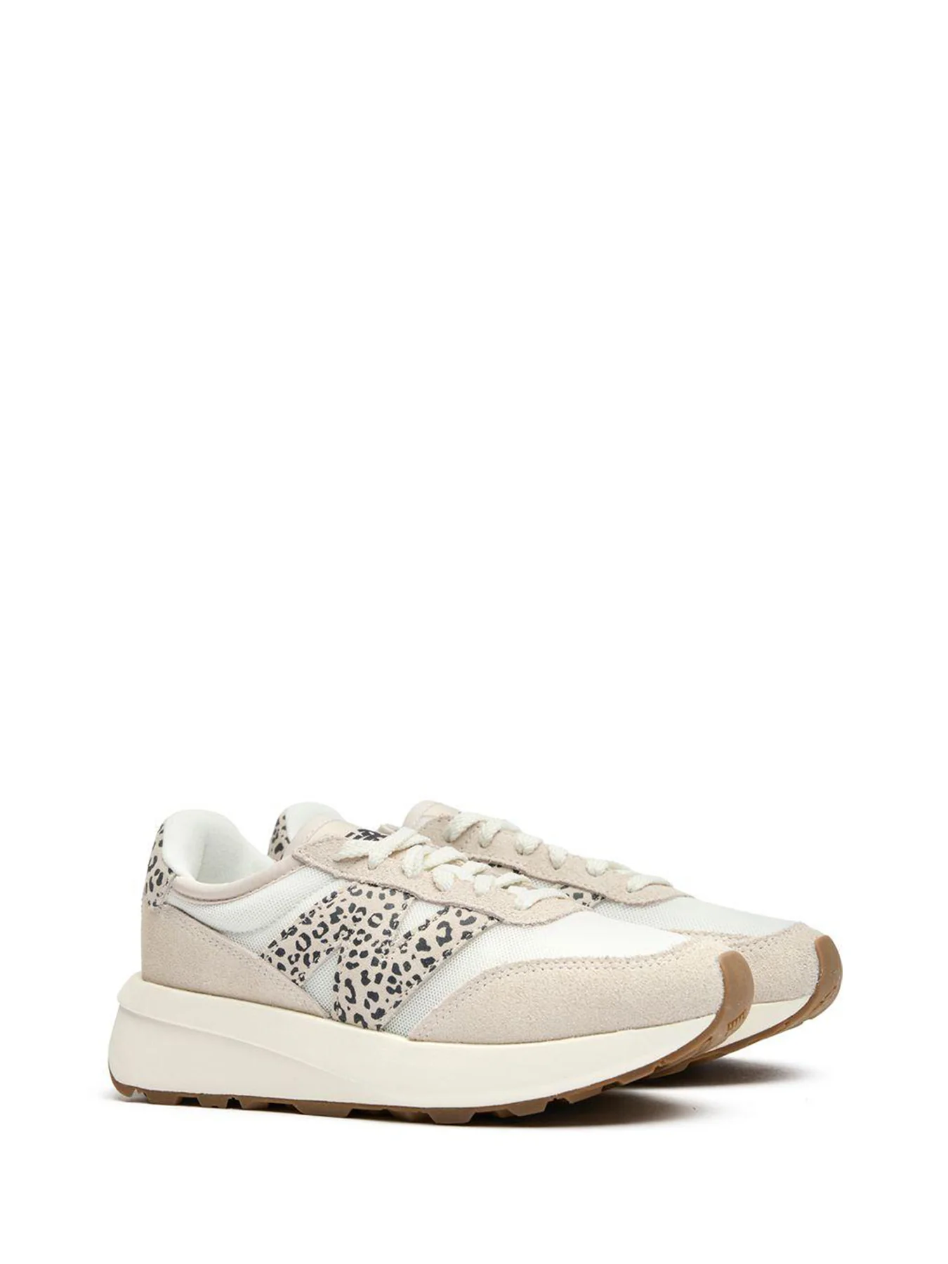 370 Trainers White Leopard Print - Image 2