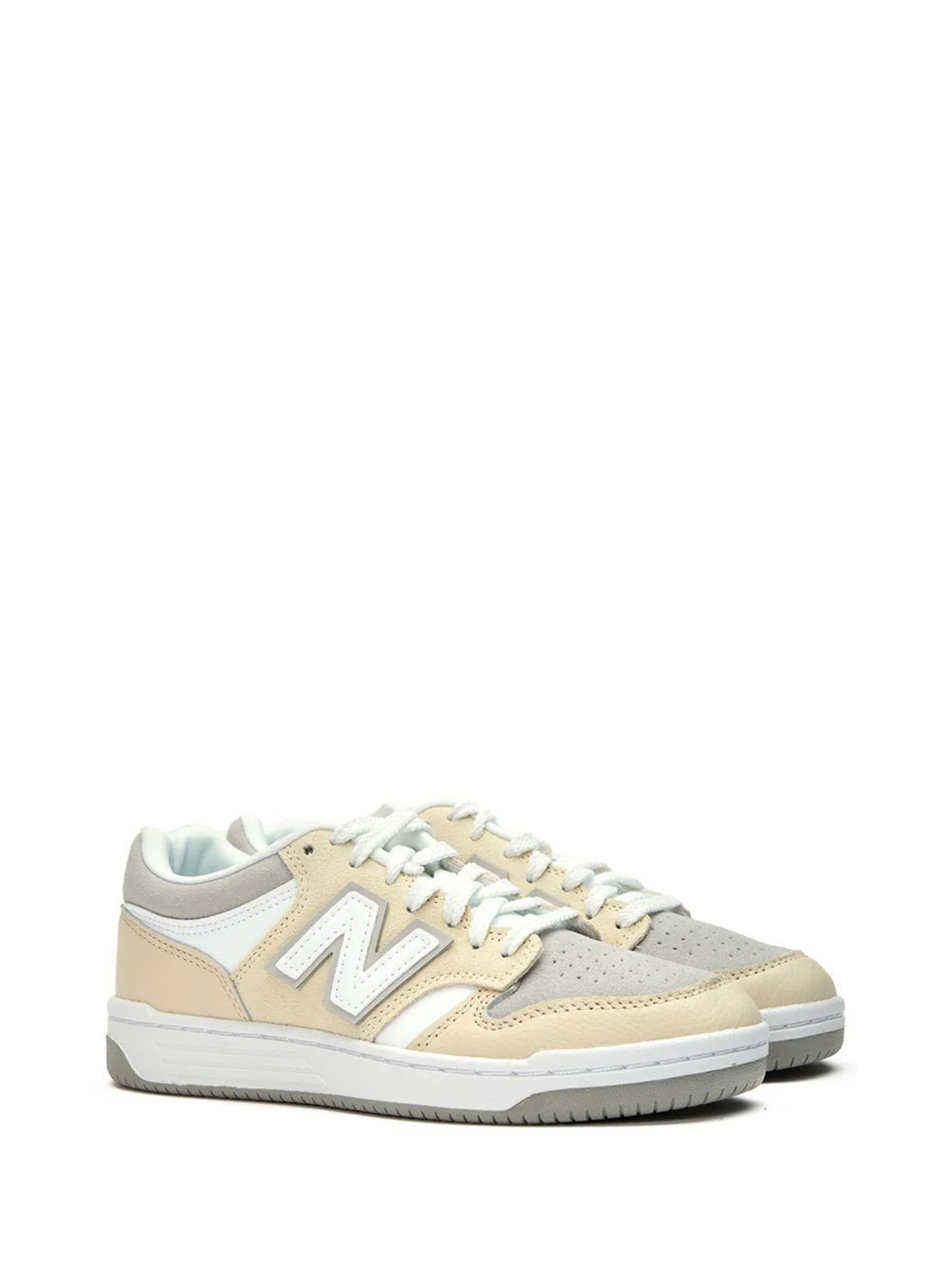 480 Trainers White Cream Grey - Image 2