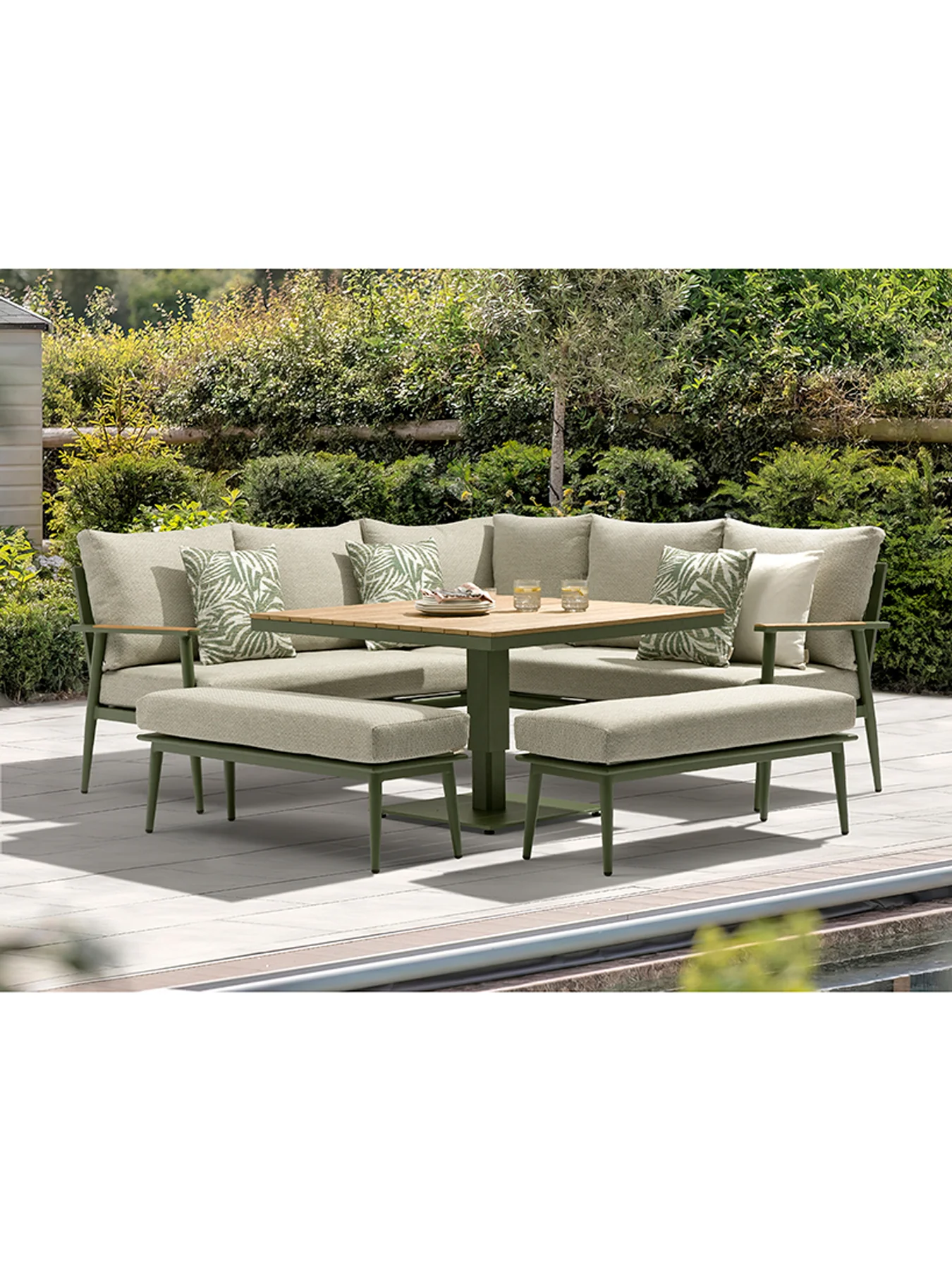 Wisley 8-Seater Garden Lounge Set Sage - Image 2