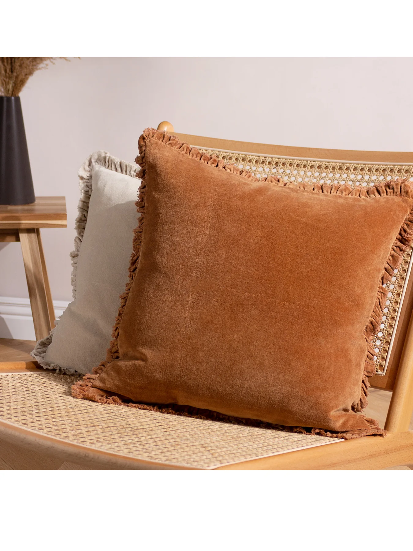 Bertie Feather Cushion Rust - Image 2