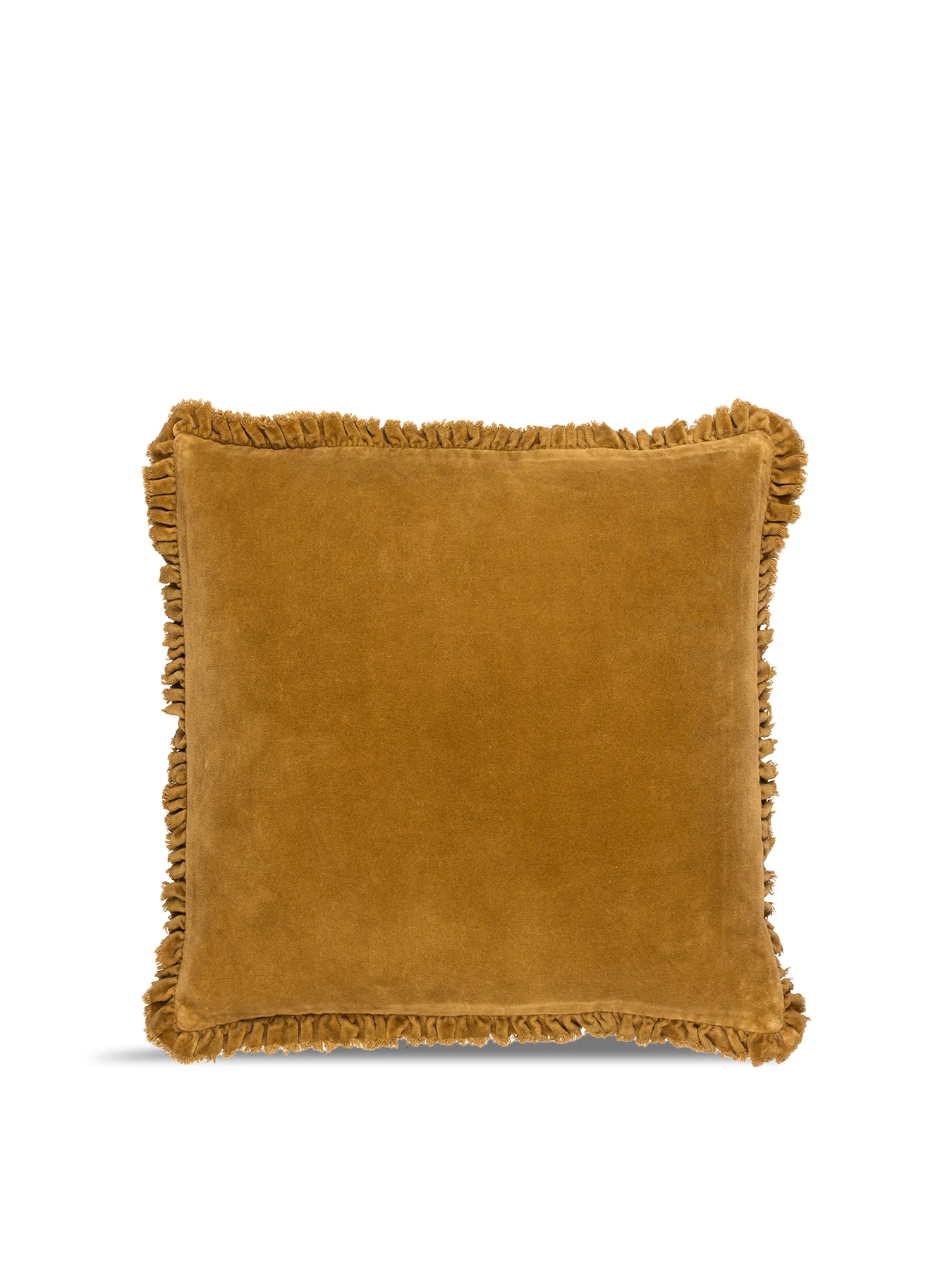 Bertie Feather Cushion Saffron