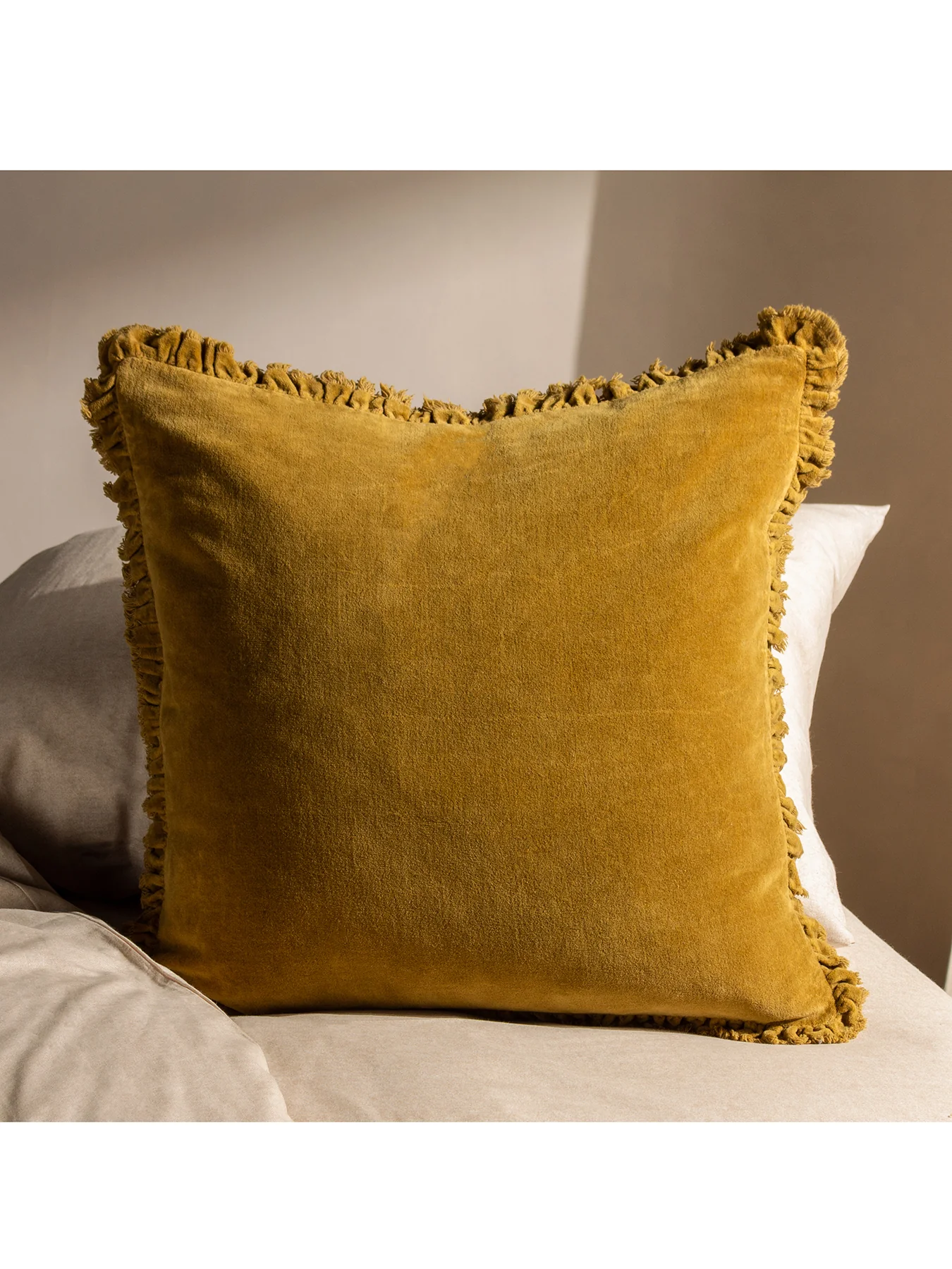Bertie Feather Cushion Saffron - Image 2