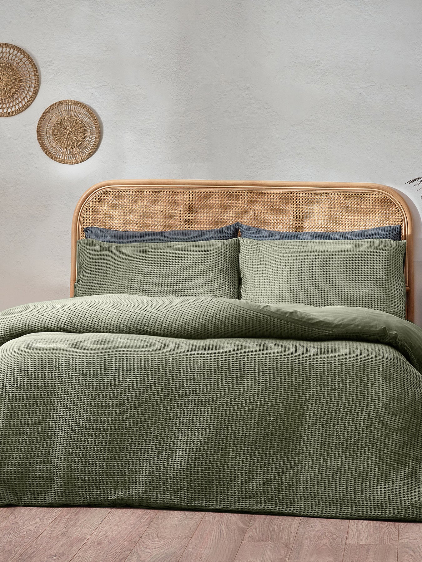 Chunky Waffle Textured Duvet Cover Collection - Image 3
