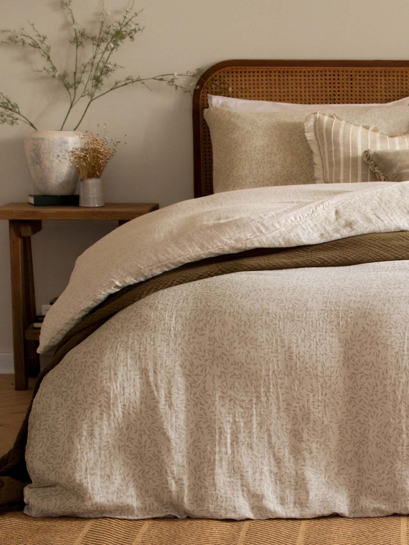 Perrie Leaf Pattern Duvet Cover Collection - Image 2